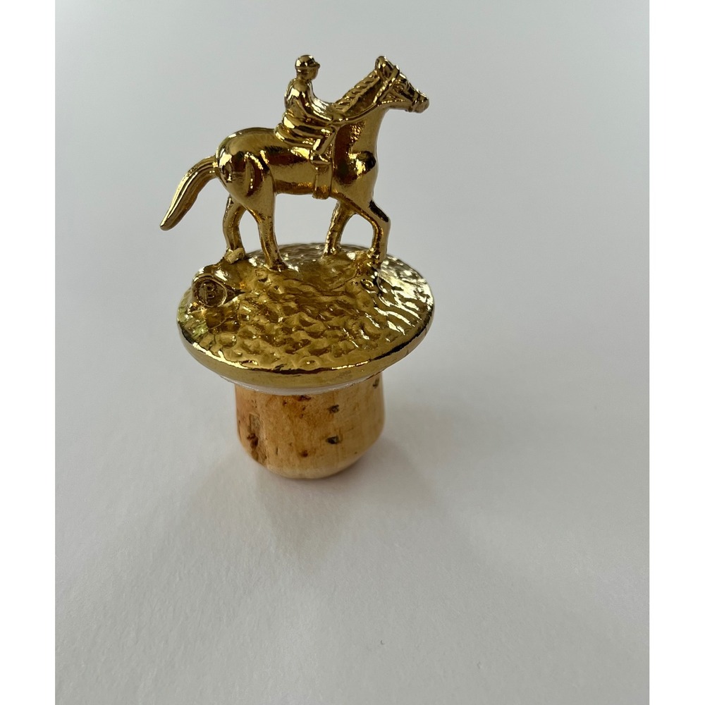 Blanton's Gold Edition Bourbon Bottle Stopper Horse Jockey Letter B Collectible